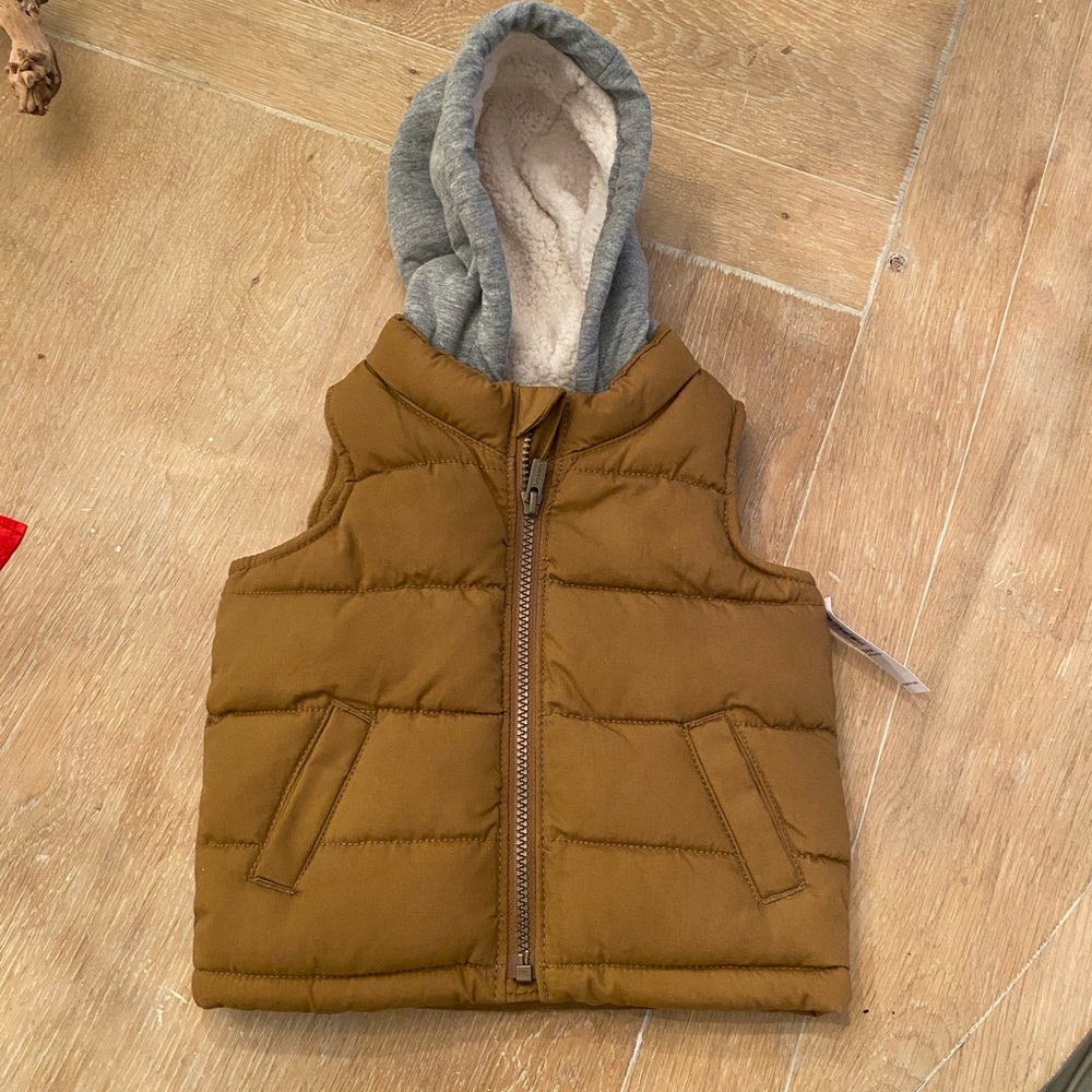 NWT Old Navy Camel Sherpa Vest